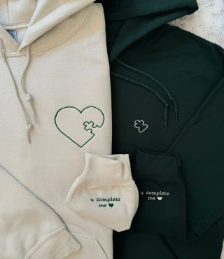 Feel complete in these stylish couple hoodies.